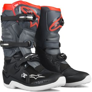 Crosslaarzen Junioren Alpinestars Tech 7 S Zwart-Grijs-Rood