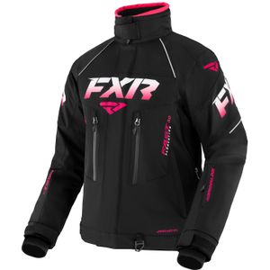 Sneeuwjas Dames FXR Adrenaline Zwart-Wit-Fuchsia