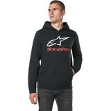 Hoodie Alpinestars Always 2.0 Zwart-Wit-Rood