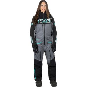 Sneeuwpak Dames FXR Maverick Lite Zwart-Mid Grijs Heather-Vervaagd Muntgroen