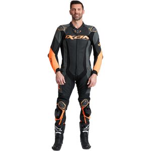 Motorpak Ixon Vortex 3 Leather Zwart-Antraciet-Oranje