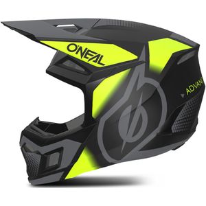 Crosshelm O'Neal 3SRS Vision Zwart-Neon Geel-Grijs