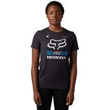 T-shirt FOX X Honda SS Dames Zwart