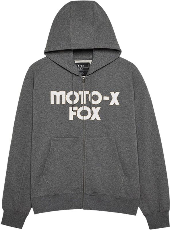 Hoodie FOX Moto-X Oversized Fleece Heathergrijs-Grafiet