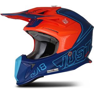 Crosshelm Just1 J18 Mips® Vertigo Blauw-Wit-Oranje