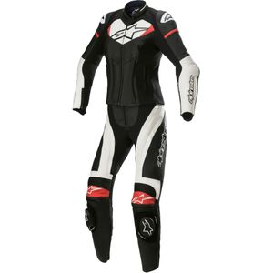 Leren Motorpak 2-delig Alpinestars Stella GP Plus Zwart-Wit-Helder Rood