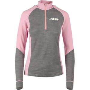 Basislaag Trui Dames 509 FZN Merino 1/4 Dusty Roze-Grijs