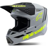 Crosshelm Jeugd Alpinestars SM3 Radium ECE 06 Groen Zwart Neon-Geel