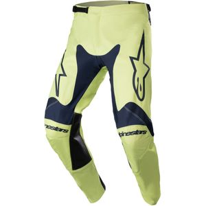 Crossbroek Alpinestars Racer Hoen Night Marineblauw-Fluorietgroen