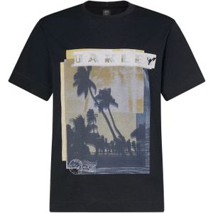 T-shirt Oakley Palm Zwart