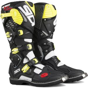 SIDI CROSSFIRE 3 WHITE BLACK YELLOW FLUO BOOTS 48 - Maat - Laars