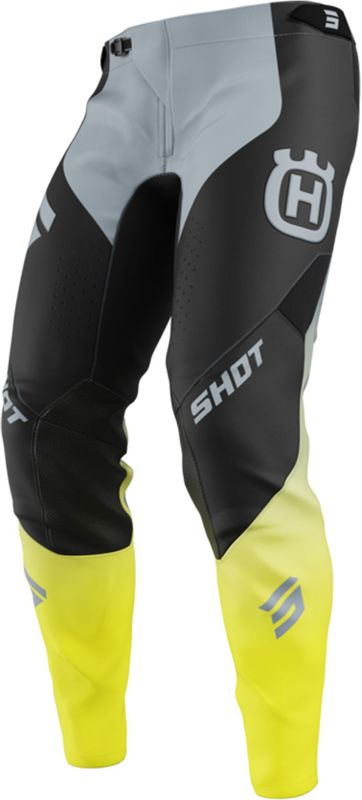 Shot - Aerolite Hva - Off-road Broek - Zwart - Ultralicht, Poly-stretchstof, Hittebestendige Lederen Panelen