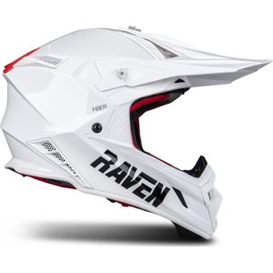 Crosshelm Raven Aspire Evo Glanzend Wit-Rood