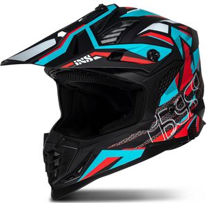 Crosshelm iXS iXS363 2.0 Mat Zwart-'Petrol'-Rood