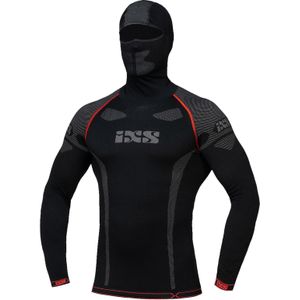 Basislaag Shirt met Gezichtsmasker iXS Hood 365 Zwart-Grijs