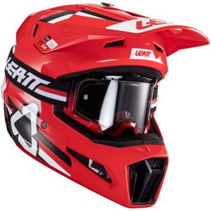 Crosshelm met Bril Leatt Kit Moto 3.5 V24 Rood