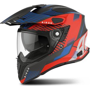 Adventure Helm Airoh Commander Rood-Blauw