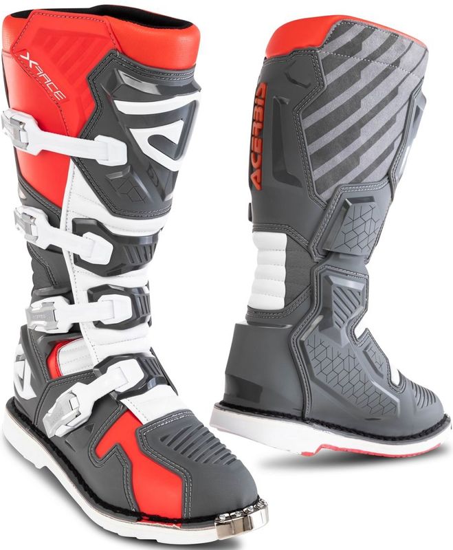 Acerbis - X-Race - Crosslaarzen - Rood-Grijs - Leer