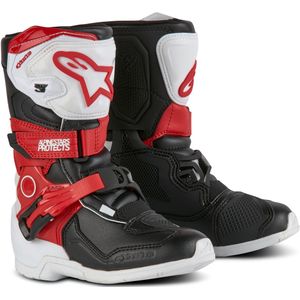 Crosslaarzen Jeugd Alpinestars Tech 3S Wit-Zwart-Rood