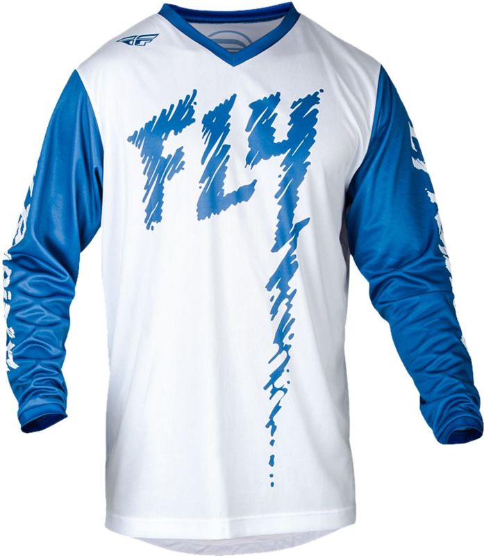 fly racing f 16 trui met lange mouwen mtb blauw wit kind