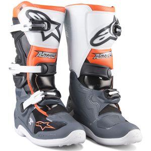 Crosslaarzen Junioren Alpinestars Tech 7 S Oranje-Grijs-Wit-Zwart