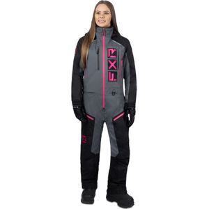 Sneeuwpak Dames FXR Recruit Lite Zwart-Houtskool-Fuchsia