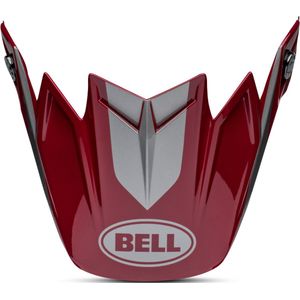 Crosshelm-klep-klep Bell Moto-9 Flex Rood-Zilver