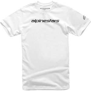 T-shirt Alpinestars Linear Wordmark Wit-Zwart