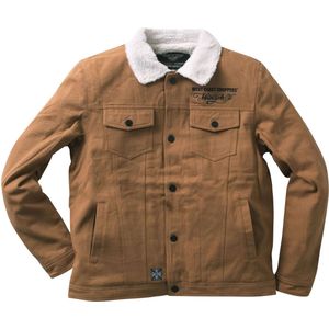 Jas West Coast Choppers Sherpa Gevoerd Canvas Lichtbruin
