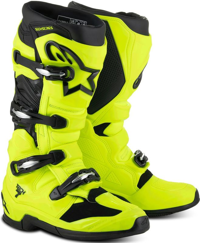 Alpinestars - Tech 7 - Crosslaarzen - Geel-Zwart - Kunststof