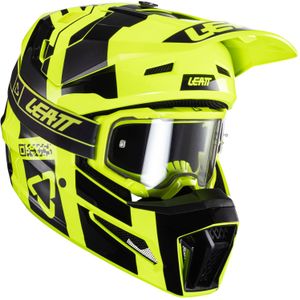 Crosshelm met Bril Leatt Kit Moto 3.5 V24 Citrus