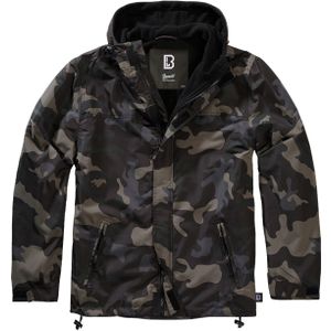 Jas Brandit Windbreaker Voorkant Donker Camouflage