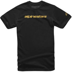 T-shirt Alpinestars Linear Wordmark Zwart-Peach