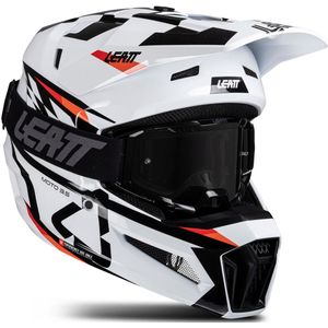 Crosshelm Leatt Moto 3.5 Wit met Crossbril Velocity 6.5 Iridium