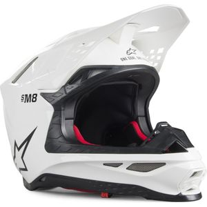 Crosshelm Alpinestars Supertech S-M8 Mips Solid Glanzend Wit