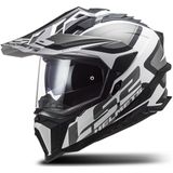 Adventure Helm LS2 MX701 EXPLORER Alter Mat Zwart-Wit