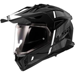 Adventure Helm LS2 MX702 Pioneer II Hill Mat Zwart-Wit