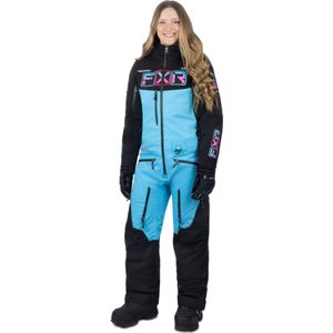 Motorpak Dames FXR Maverick F.A.S.T. Geïsoleerd Zwart-Sky Blauw-’Electric’ Roze