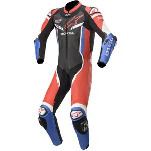 Leren Motorpak Alpinestars Honda GP Pro V2 1St. Zwart-Rood-Blauw