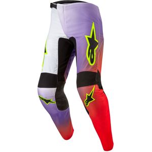 Crossbroek Alpinestars Fluid Lucent Wit-Neon Rood-Geel Fluo