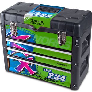 Stickerset 24MX X3 Toolbox Groen