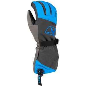 Handschoenen Klim Powerxross Gauntlet 'Asphalt'-'Electric Lemonade' Blauw