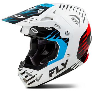 Crosshelm FLY Racing Formula CP Slice Wit-Rood-Cyaan