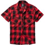 Shirt Brandit Geruit Halfsleeve Rood-Zwart