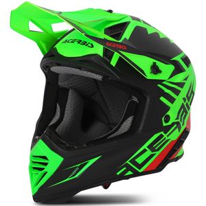 Crosshelm Acerbis X-Track Fluo Groen-Zwart