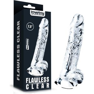 Lovetoy Flawless Dildo 19 x 3,5 cm - transparant