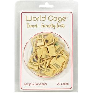 World Cage Reisvriendelijke plastic slotjes voor kuisheidskooi - 20 stuks