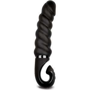 G-Vibe - Gjack2 Geribbelde Bioskin Vibrator - Zwart