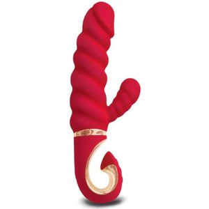 G-Vibe - G-Candy Mini Geribbelde Rabbit Vibrator - Rood