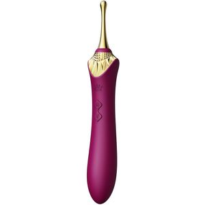 ZALO Clitoris Pinpoint Vibrator Bess met extra opzetstukken - robijn rood